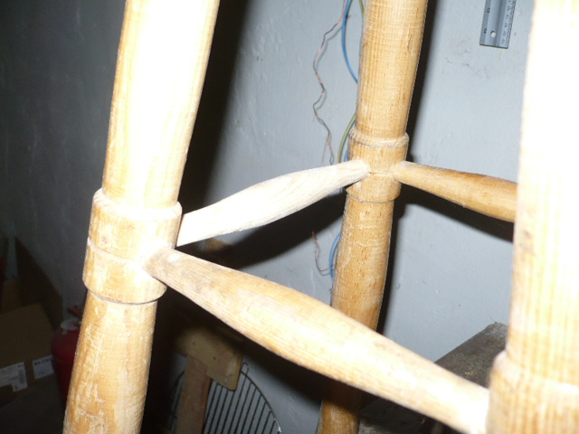 Arreglo de taburete, fabricacion de travesaño.