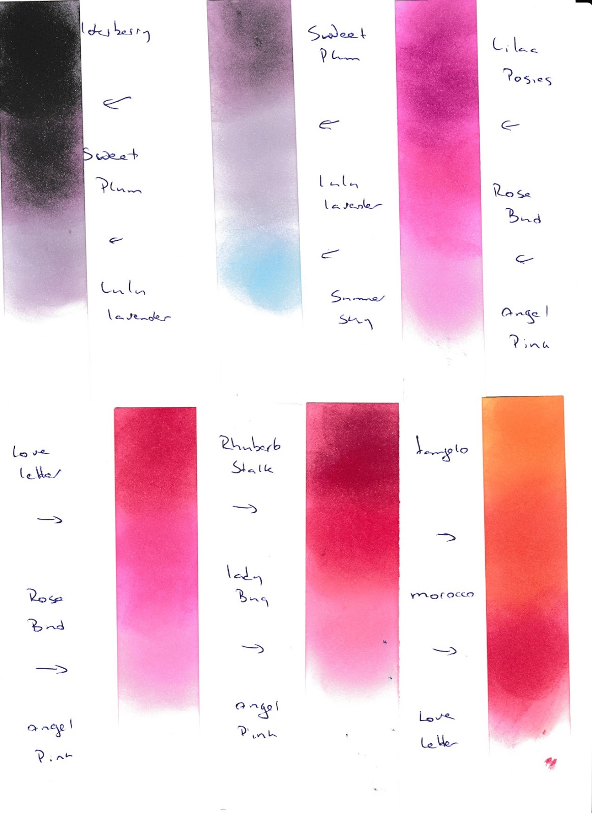 Cards by Maaike Memento Ink blending recipes, with video