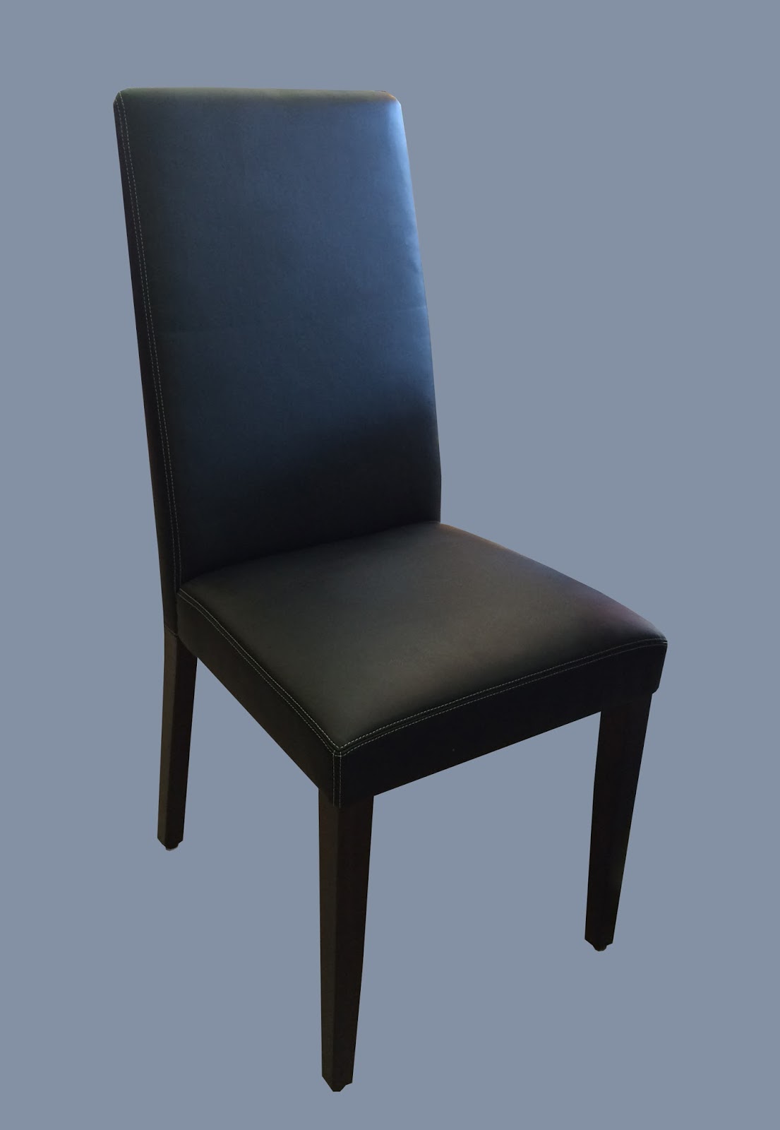 Uhuru Furniture & Collectibles: Set of 4 Contemporary Black Leather