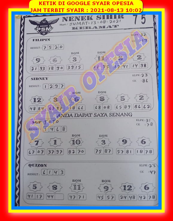 Forum syair sydney Menang PREDIKSI SYAIR TOTO
