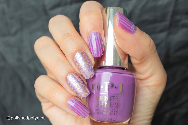 8. Lavender and Rose Gold Nail Design - wide 10