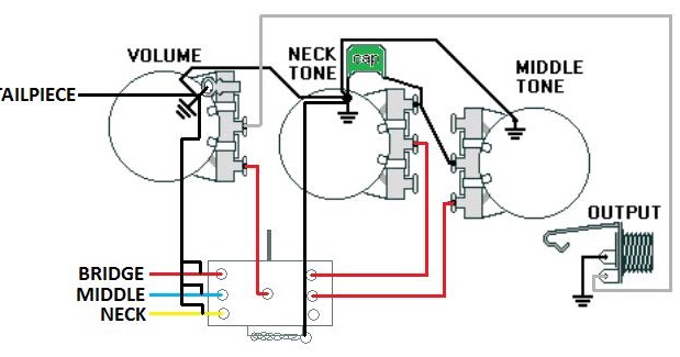 Washburn Mercury Original Wiring Diagram