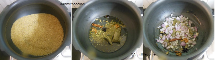 How to make Broken Wheat Biryani - Step 1
