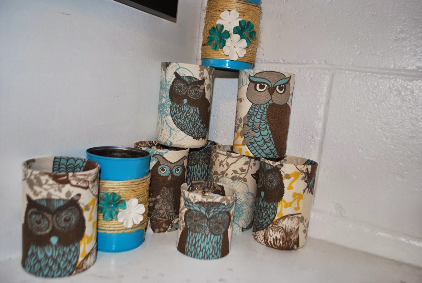 That's So Pinteresting! Fabric Covered Tin Cans For Organizing