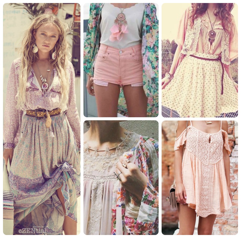 bohemian pastel dress
