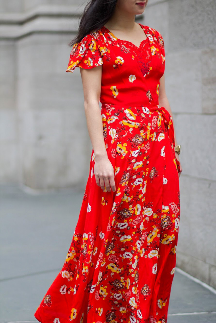 Floral Wrap Dress - Elle Blogs