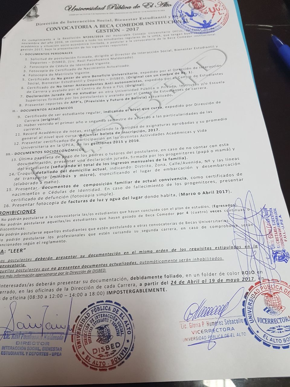 Requistos para la beca de comedor institucional de la UPEA ~ CARA a CARA Requistos para la beca de comedor institucional de la UPEA ~ CARA a CARA