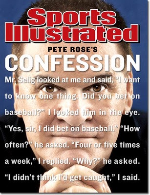 Image result for baseballs pete rose admits to betting on baseball in 2004