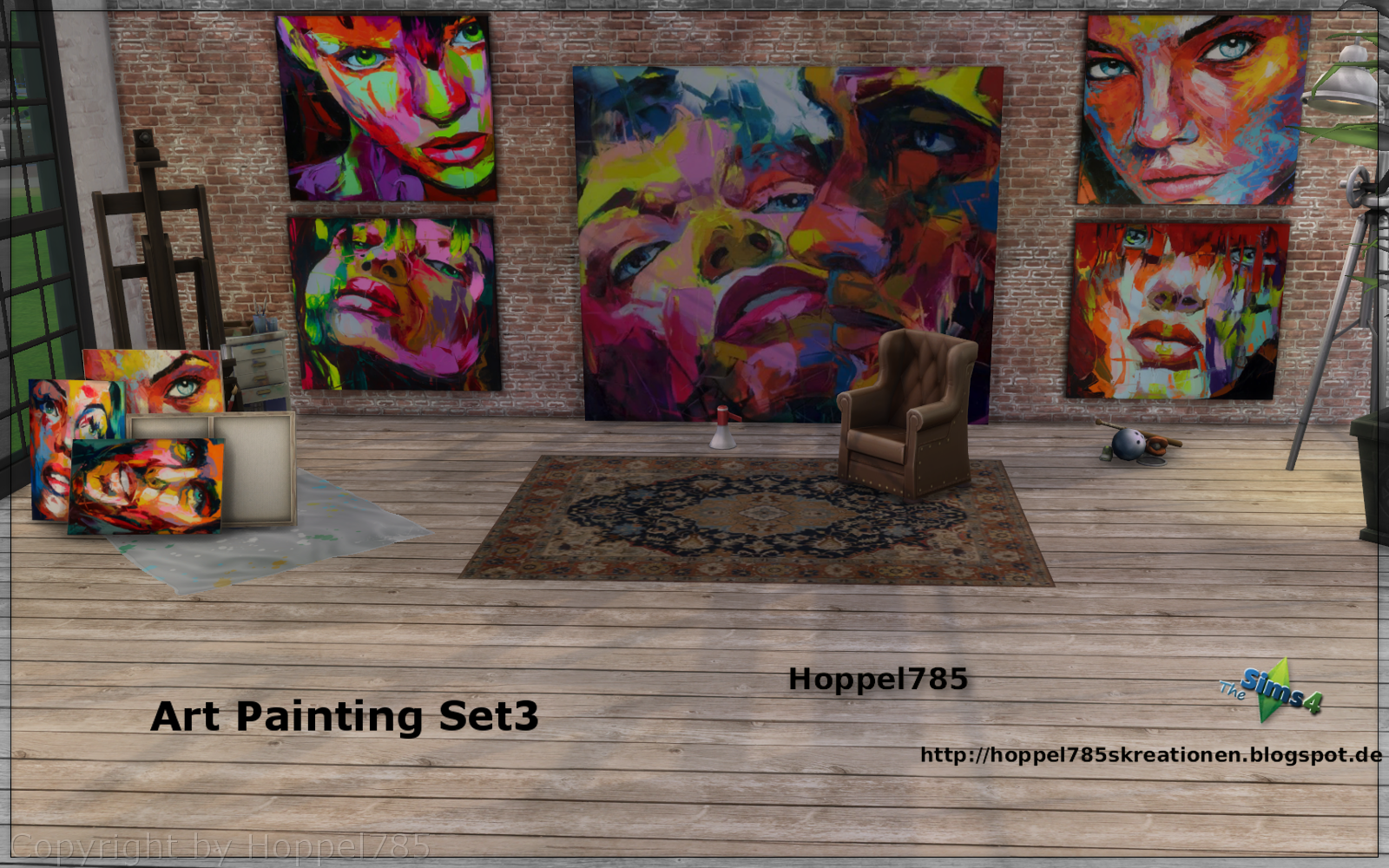 Hoppel785`s Kreationen Sims 4 Art Painting Collection by Hoppel785