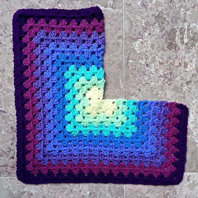 kaleidoscope crochet granny blanket