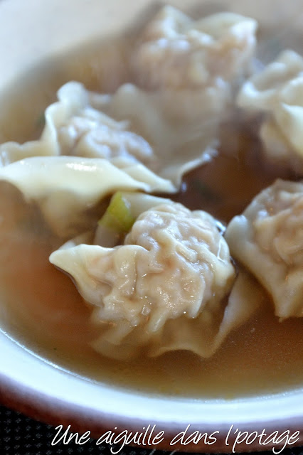 Soupe aux raviolis wonton 