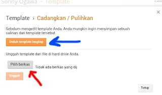 Cara mengganti template blog