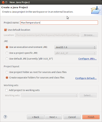 Nikhil Sarvaiye's Blog: Debugging a Java Hadoop MapReduce Program in ...