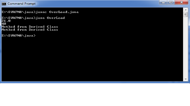 SWAPNA MEDIKONDA: Write a JAVA program demonstrating the difference ...