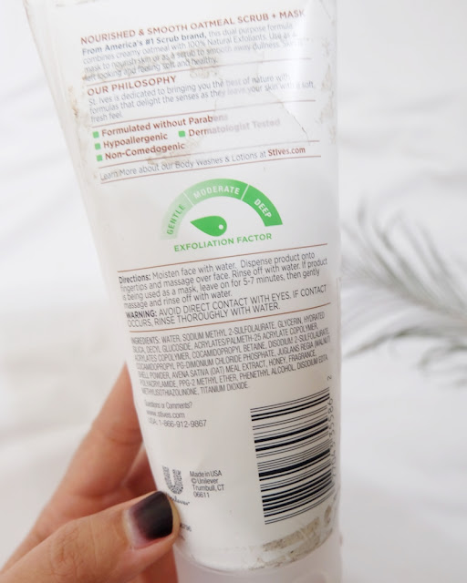 ST Ives Nourished and Smooth Oatmeal Scrub plus Mask