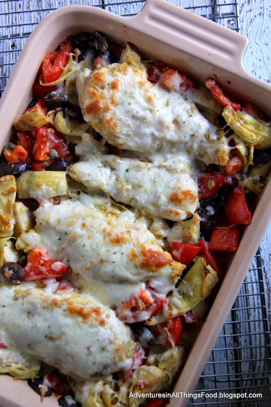 Adventures in all things food Italian Baked Chicken, with Artichoke