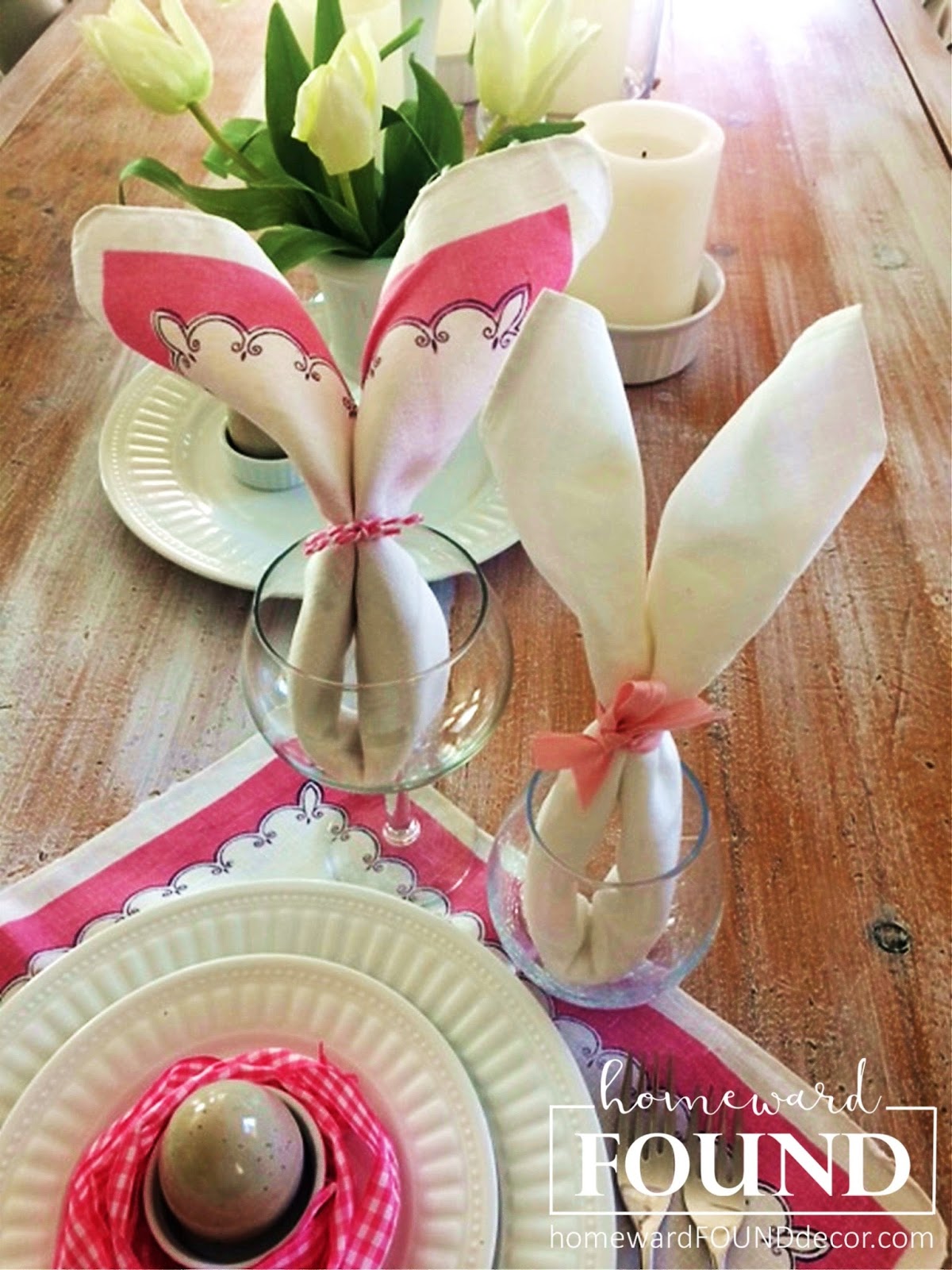 Tutorial 'Bunny Ears' Napkins! homeward found decor