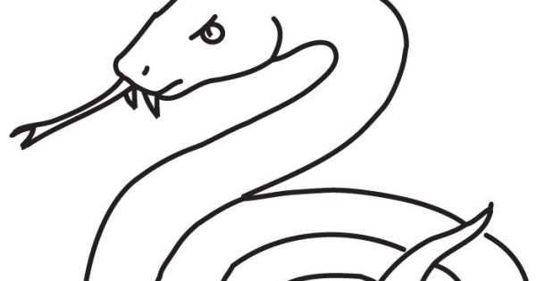 Gambar Mewarnai Kartun Ular
