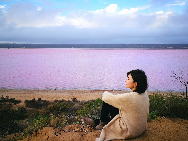 australia perth wa pink lake Hutt Lagoon 