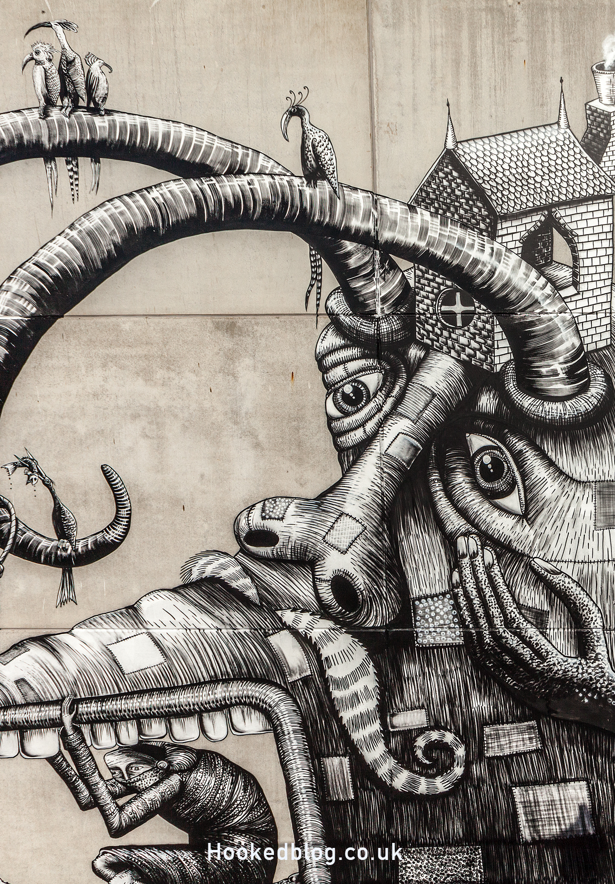 Detail of the Phlegm Mural in Ostend, Belgium Detail of the Phlegm Mural in Ostend, Belgium