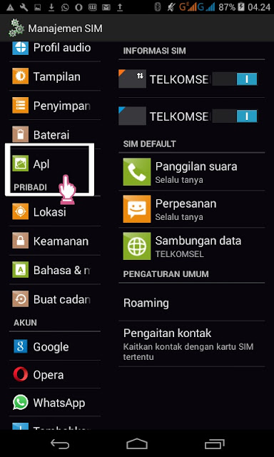 Pengaturan atau Settings Pengaturan atau Settings