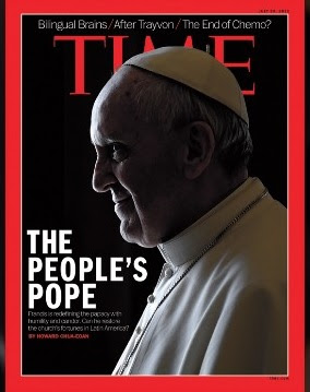 papa francisco con cuernos rojos en revista 
