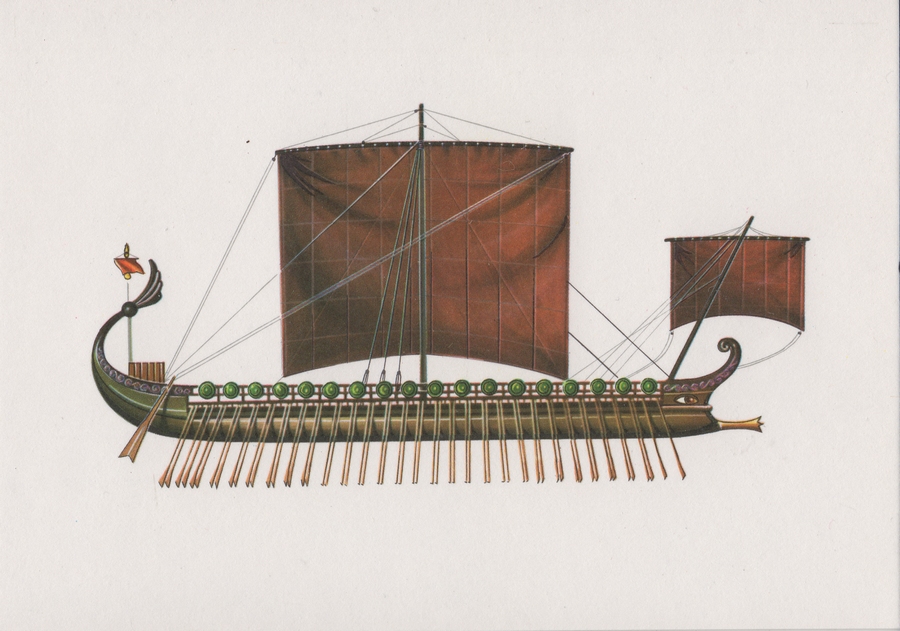 PoSeWe - Maritime Bilder: Attische Triere (um 800 v. u. Z.)