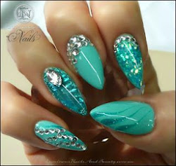 nail acrylic pretty nails teens designs gel turquoise cute summer pointy cool fall aqua tips