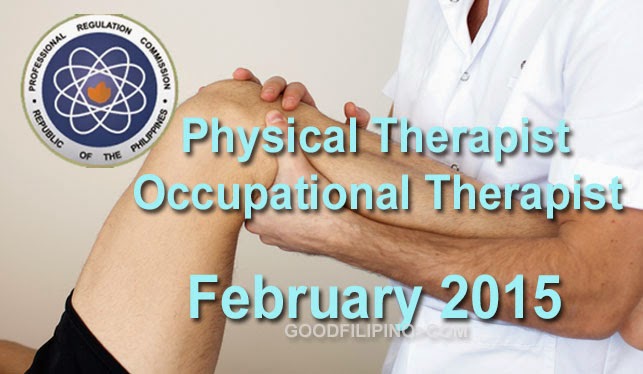 The February 2015 Physical Therapists Board Exam Results - Physical Therapist Licensure Examination Feb.2015