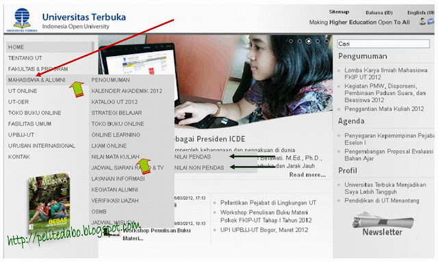 Nilai UT Melihat Hasil Nilai Ujian Universitas Terbuka