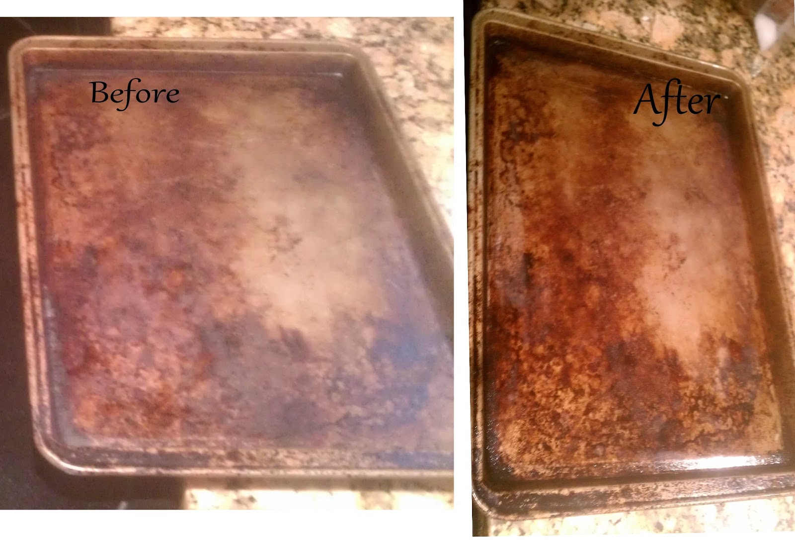 From North to South by Mel Baking Soda and Peroxide=Cleaner Cookie Sheets