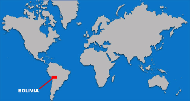 Peta letak negara Bolivia Gambar Peta letak negara Bolivia