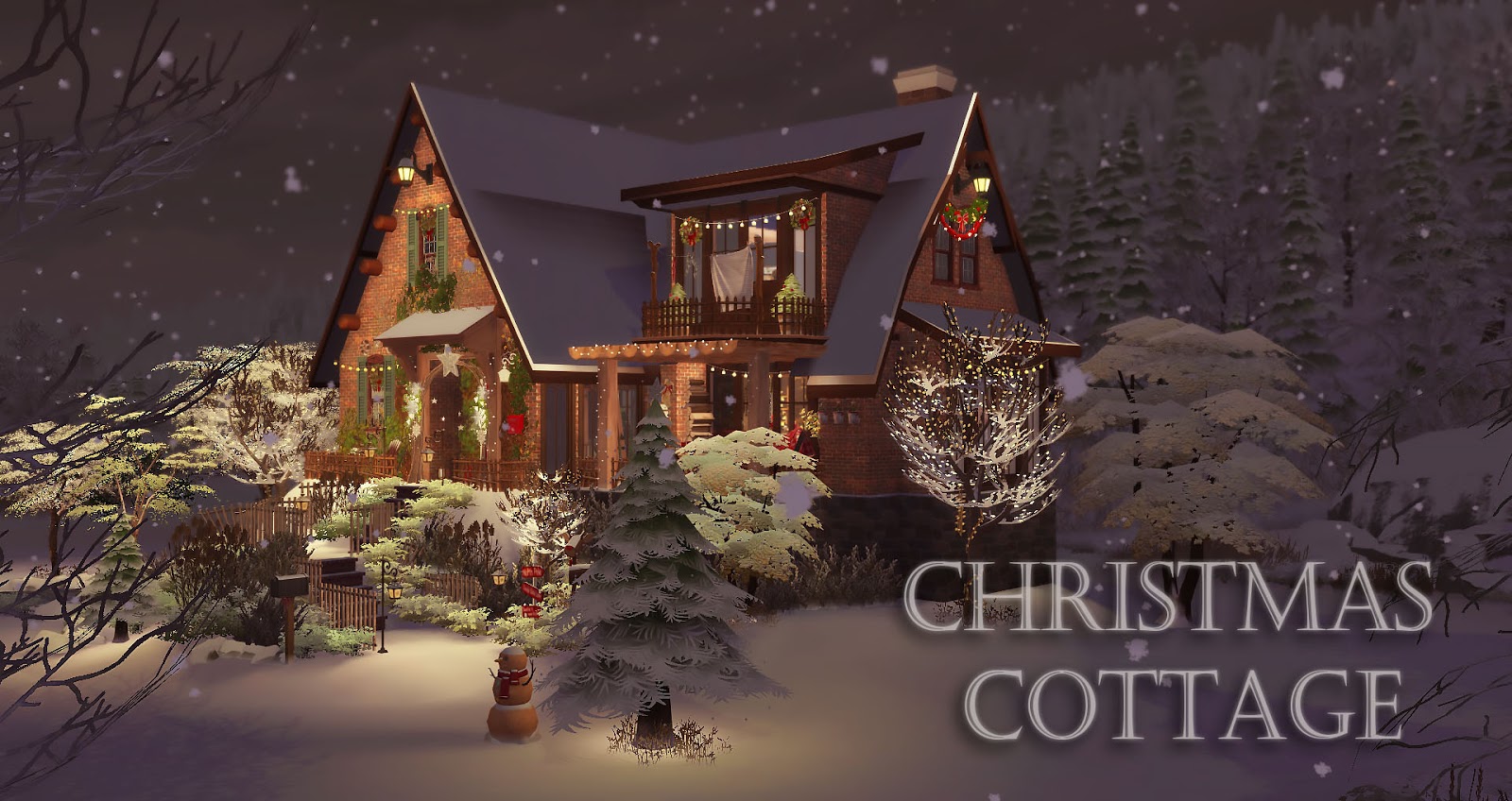 Sims 4 Christmas Cottage 紅色聖誕夜 Ruby S Home Design