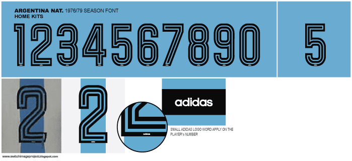 adidas number font