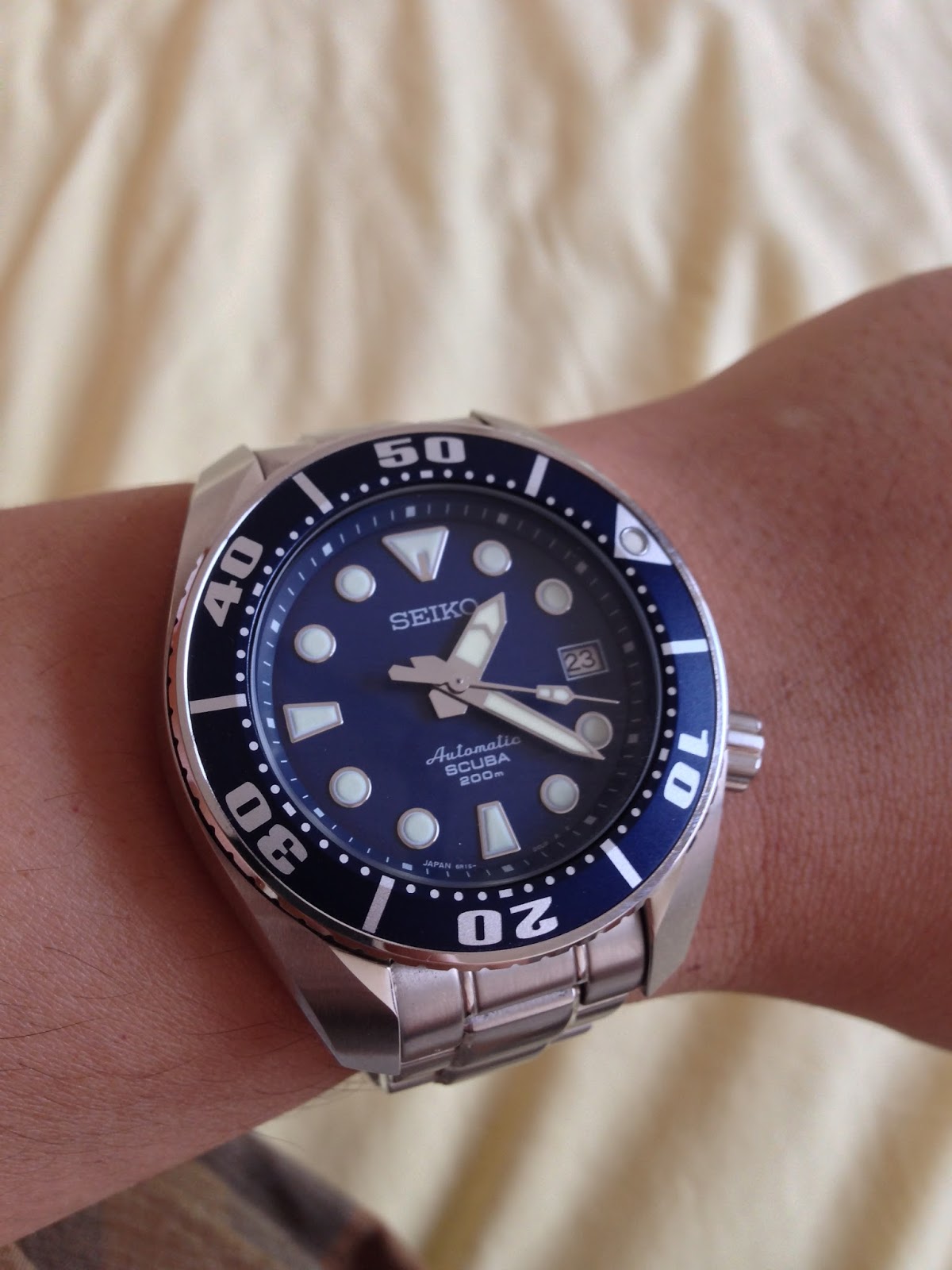 My Eastern Watch Collection: Seiko Prospex SBDC003 Scuba 200m Blue Sumo -  Although The Watch Is Not Perfect, It Can Stand On Its Own, A Review