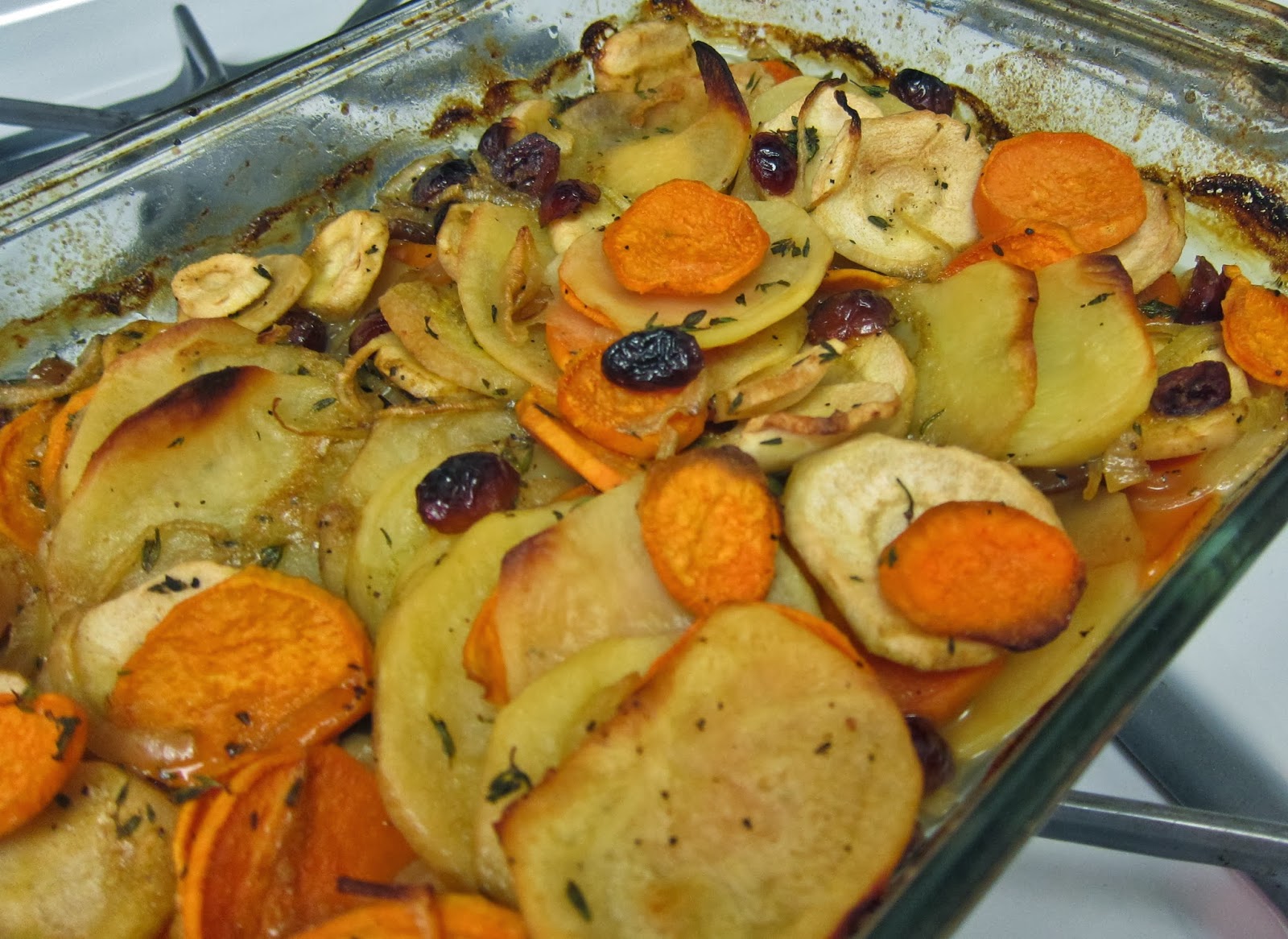 The Vegan Chronicle Root Vegetable and Cranberry Bake