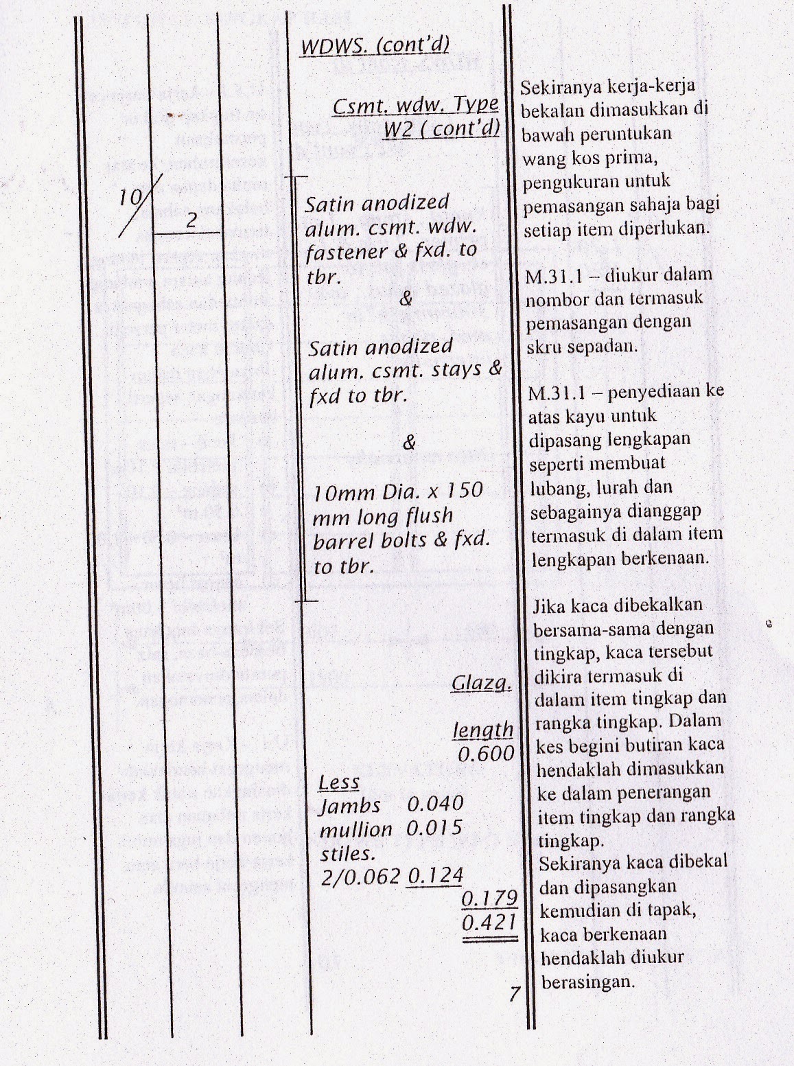 World of Quantity Surveyor Quantity measurement for window