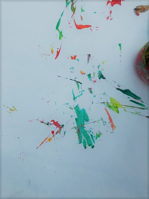 Paint on the paper