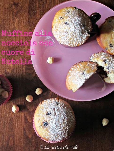 muffins alla nocciola con cuore di nutella