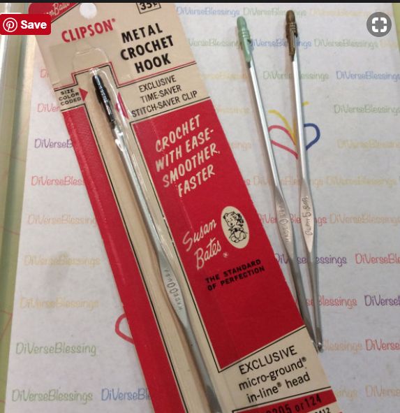 Vintage Knit Crochet Bits of History Clipson Crochet Hook from Susan