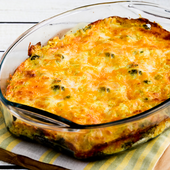 Kalyn's Kitchen® Cheesy Creamy LowCarb Chicken Broccoli Curry Casserole