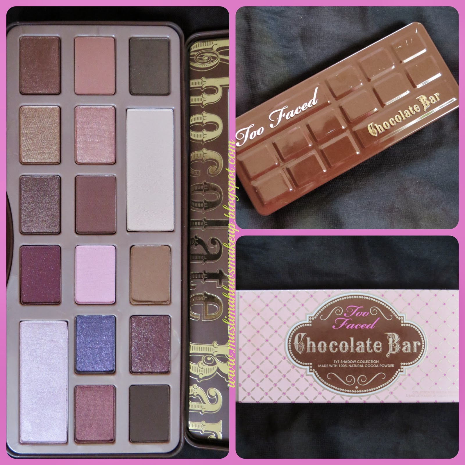 Muslimahluvsmakeup Too Faced Chocolate Bar Palette Review