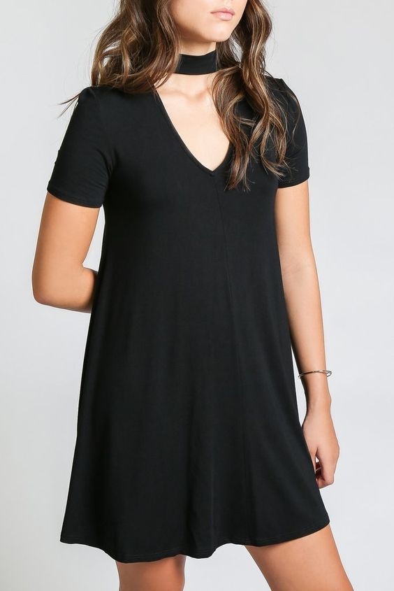 Builtin Choker Dresses Miss Rich