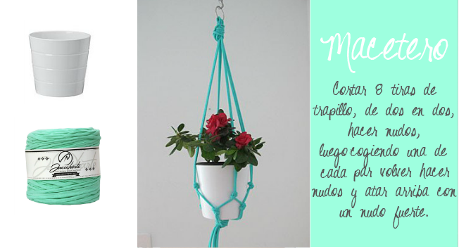 DIY macetero colgante macramé