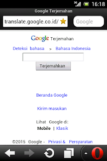 Cara menerjemahkan situs atau website bahasa asing menggunakan google translate via opera mini mobile