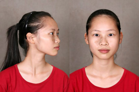 Nu sinh Su pham HN sieu xinh nho xoa cham tren mat - Anh 2