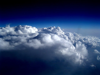 Picture of clouds taken from an airplane, image from Wikipedia Commons