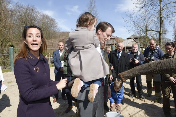Princess Marie of Denmark and Prince Joachim of Denmark and Prince Henrik of Denmark and Princess Athena of Denmark visited Aalborg Zoo in Aalborg, Denmark.