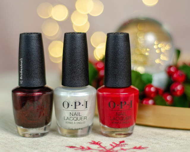 OPI Nutcracker collection swatches OPI kolekcja Dziadek do orzechów