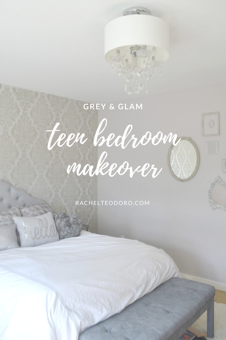 Grey And Glam Teen Bedroom Makeover Diy Datfeata Blog